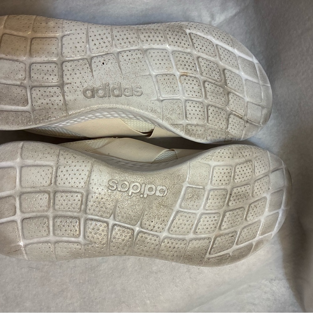 Adidas Cream and Gold Cloudfoam Slip-Ons - Picture 7 of 7